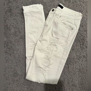 White Ripped Skinny Jeans